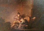 Adriaen van ostade Peasant family indoors oil painting reproduction